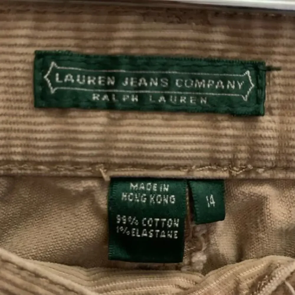 LAUREN JEANS CO Ralph Lauren Jeans Pants Vintage Corduroy Tan Khaki Straight Leg